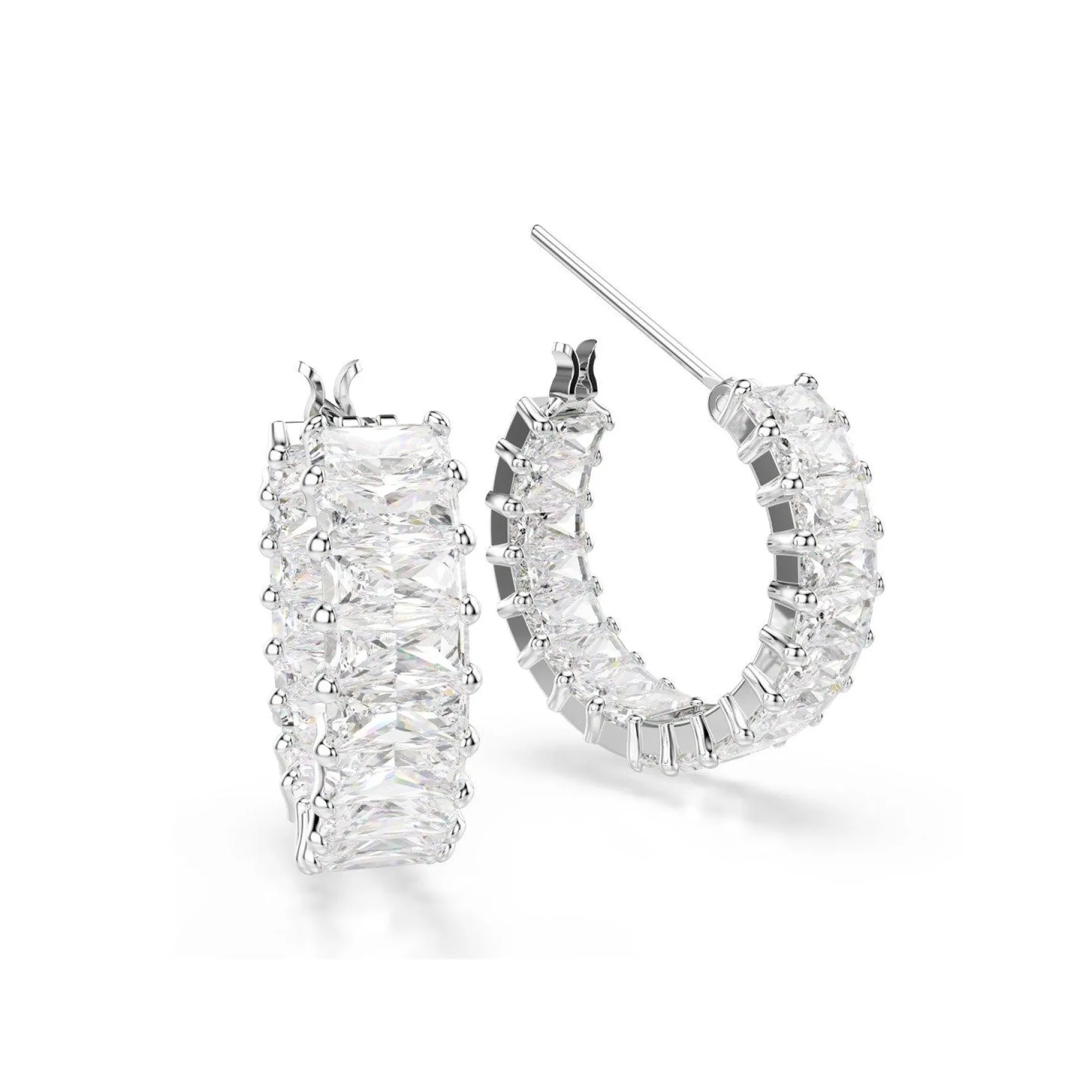 Swarovski Matrix Zirconia Hoop Earrings