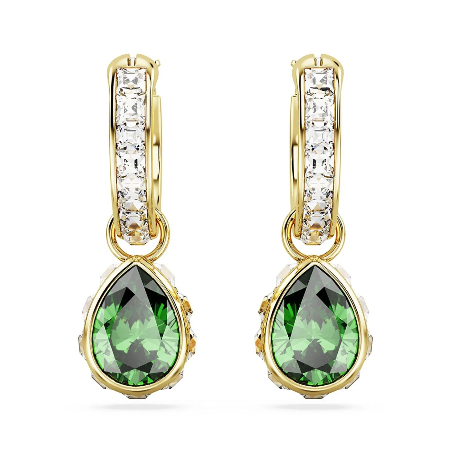 Swarovski Stilla Green Drop Earrings