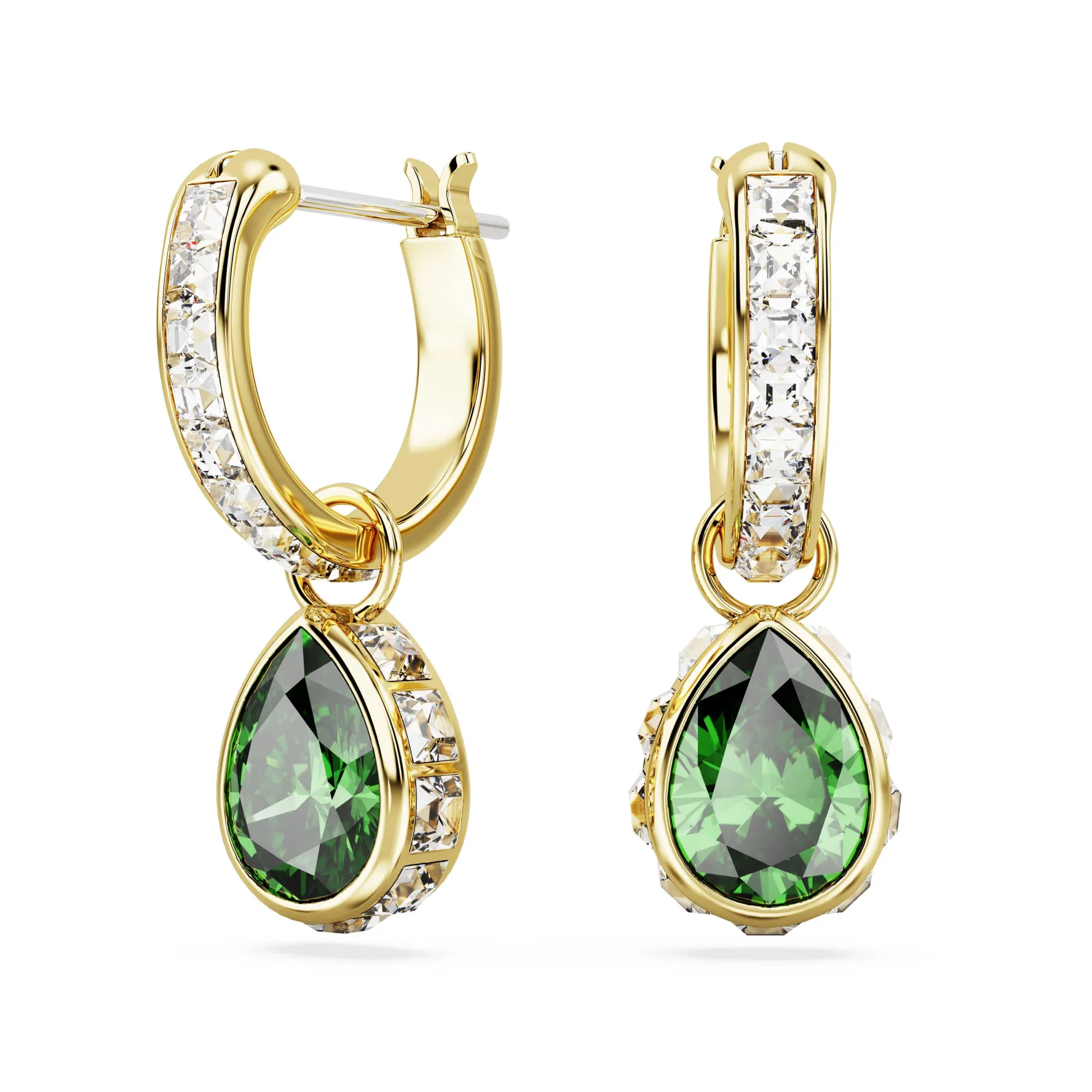 Swarovski Stilla Green Drop Earrings