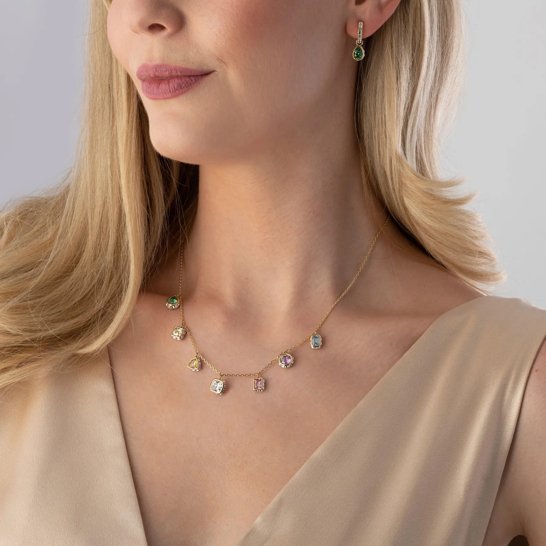 Swarovski Stilla Green Drop Earrings