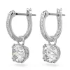 Swarovski Stilla Silver Crystal Drop Earrings