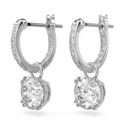 Swarovski Stilla Silver Crystal Drop Earrings