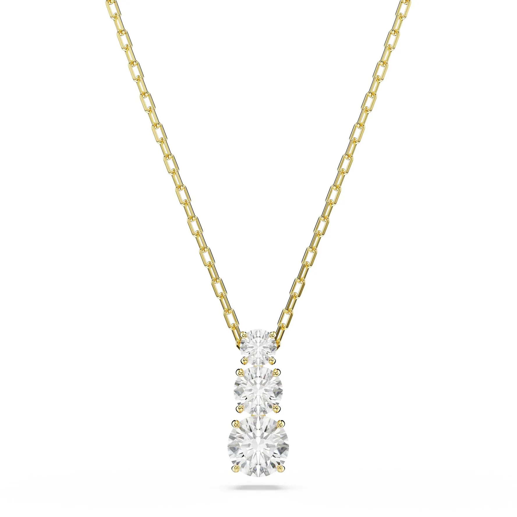 Swarovski Stilla Yellow Gold Tone Zirconia Pendant