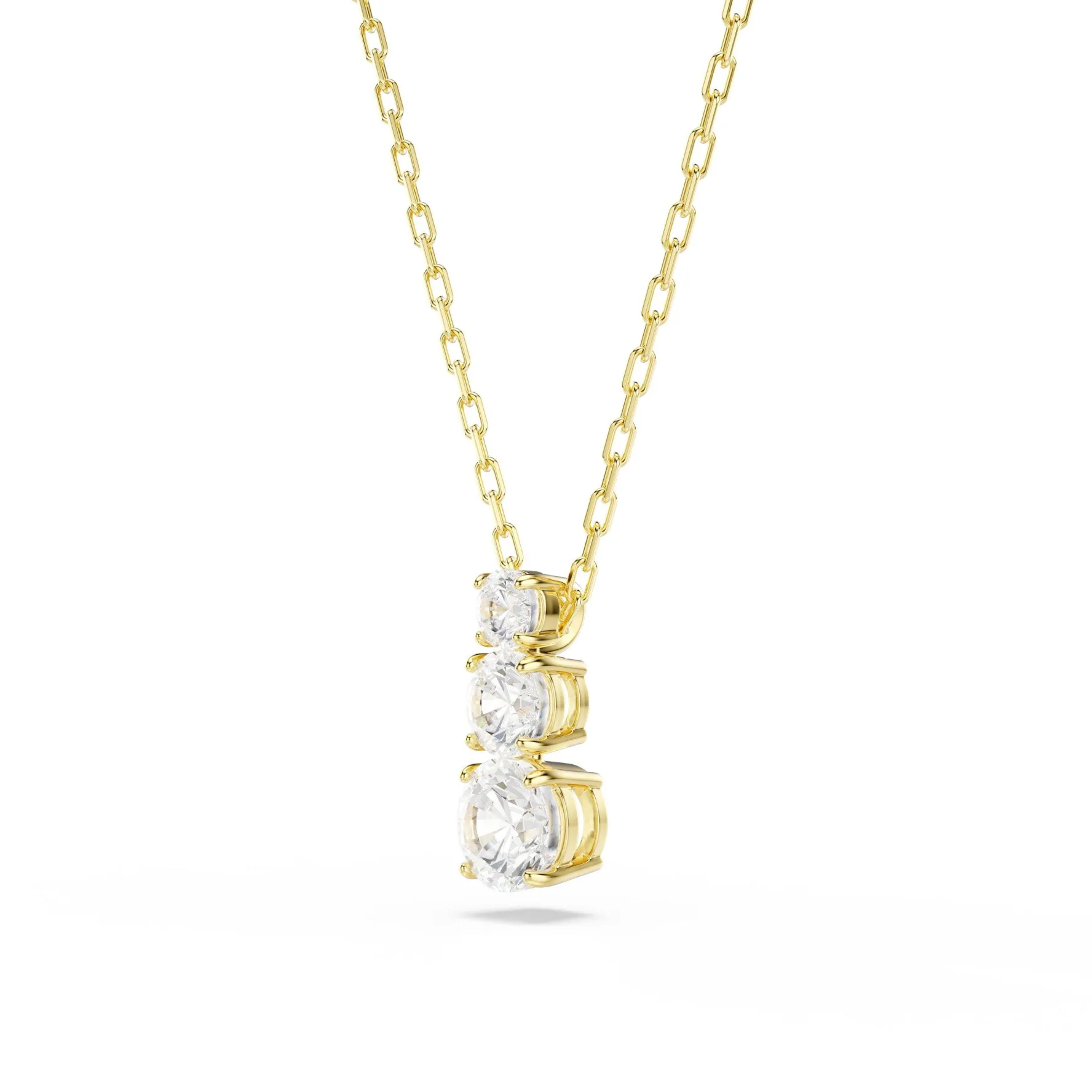 Swarovski Stilla Yellow Gold Tone Zirconia Pendant