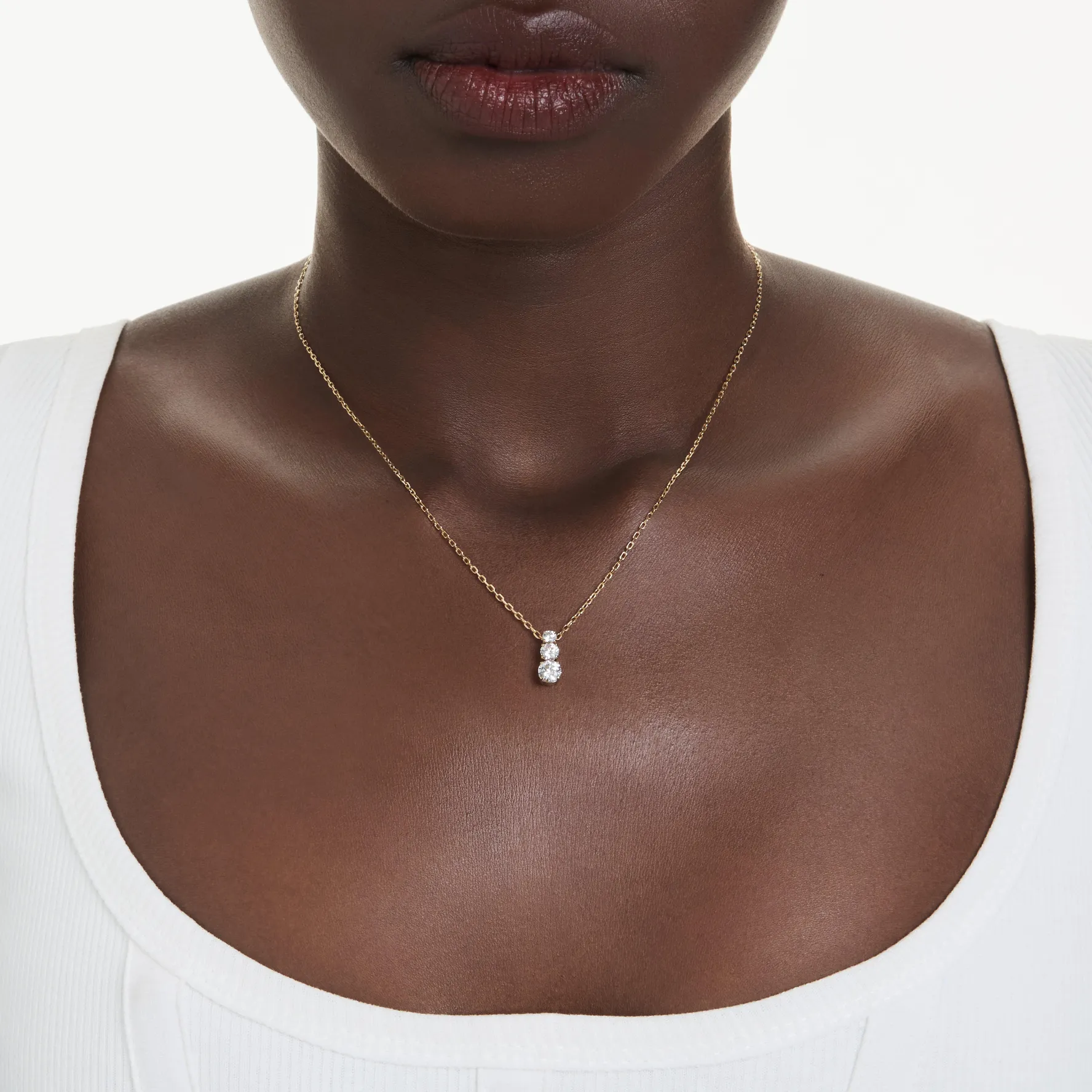 Swarovski Stilla Yellow Gold Tone Zirconia Pendant