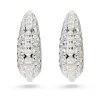Swarovski Sublima Silver Crystal and Pearl Drop Earrings