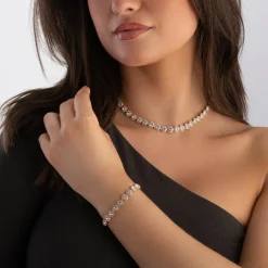 Swarovski Una Angelic Rose Gold Tone Crystal Bracelet