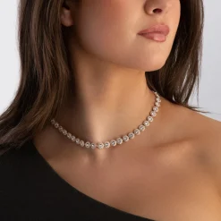 Swarovski Una Angelic Rose Gold Plated Tennis Necklace