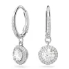 Swarovski Una Angelic Silver Crystal Drop Earrings