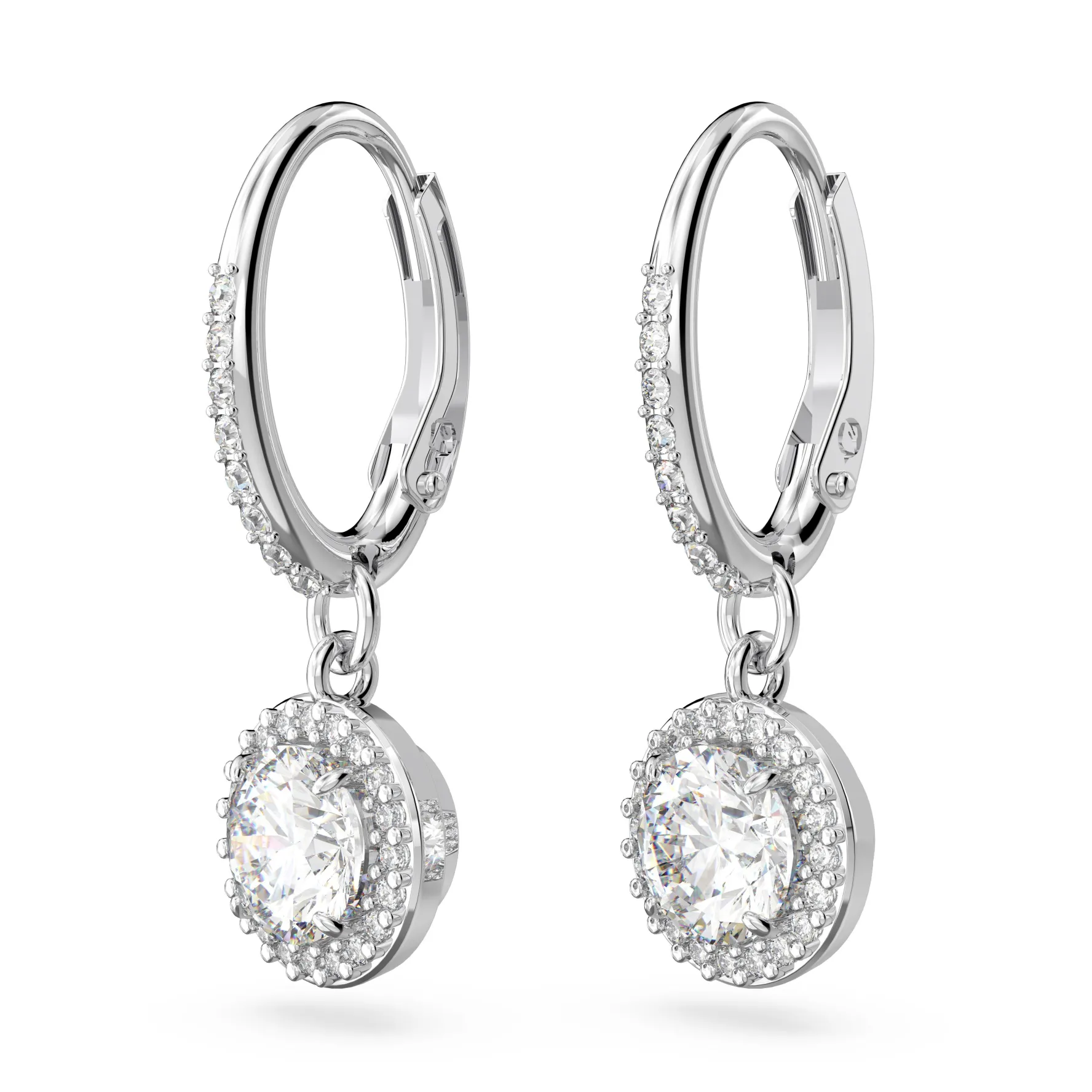 Swarovski Una Angelic Silver Crystal Drop Earrings