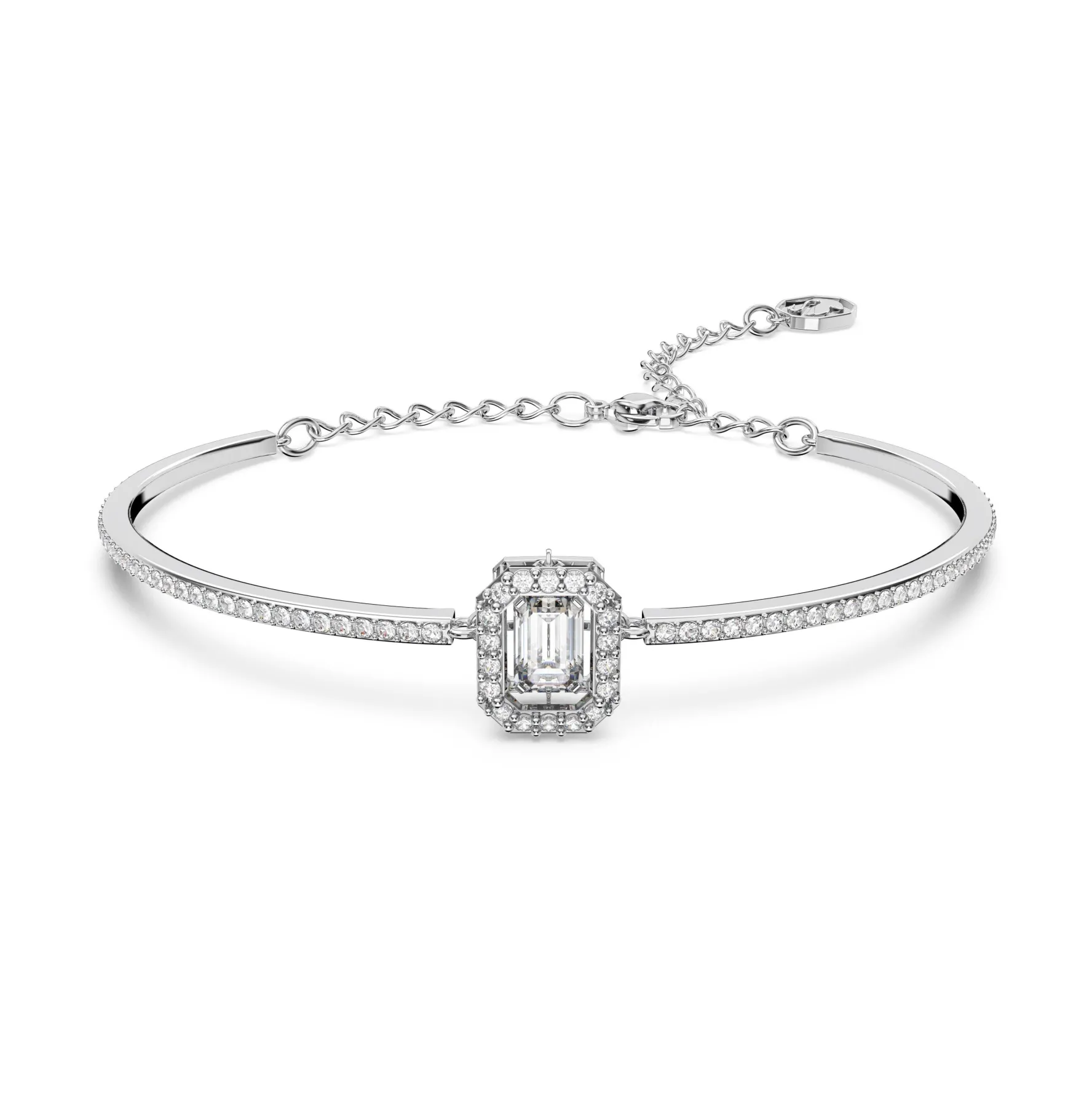 Swarovski Una Silver Crystal Bangle