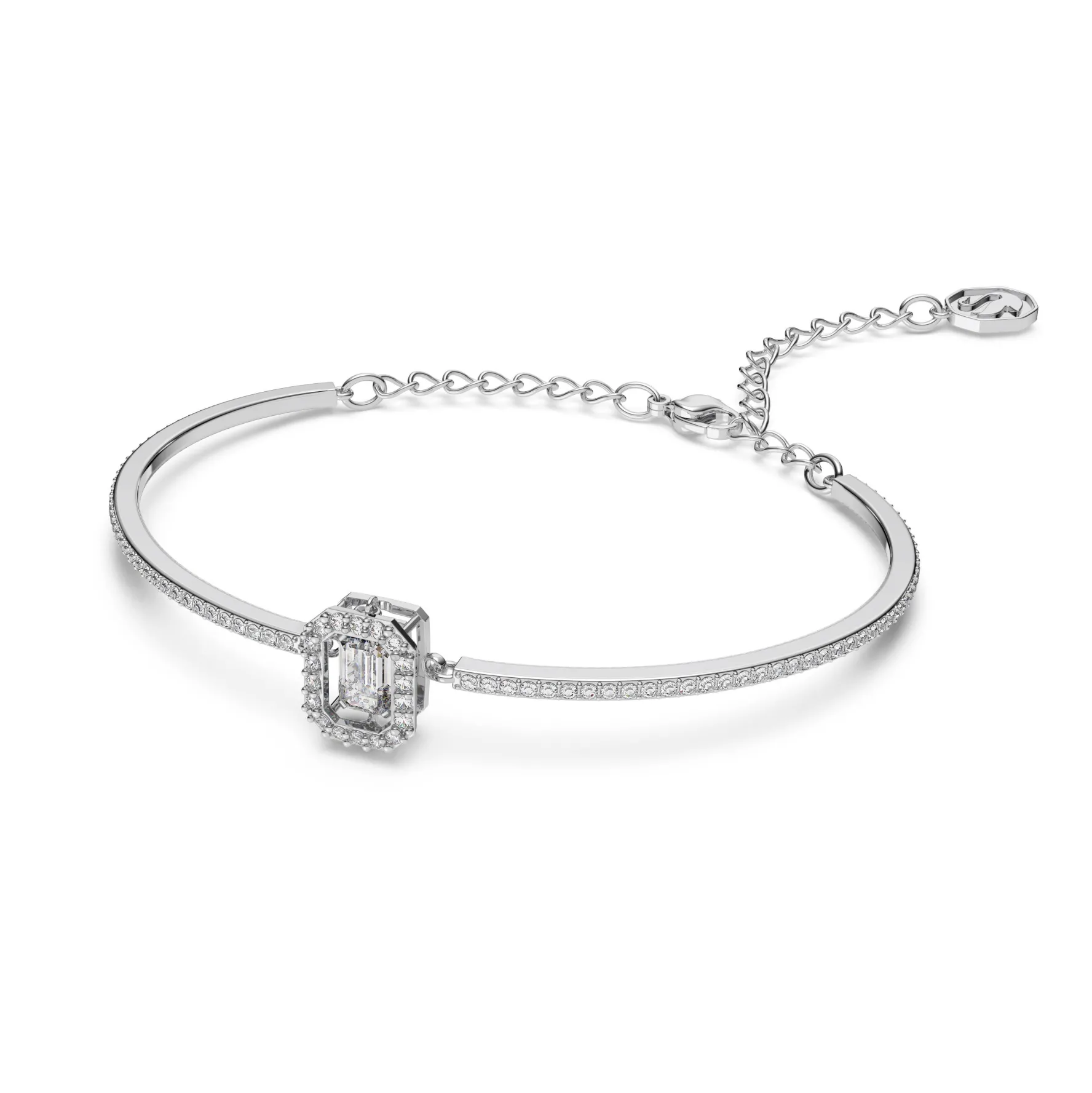 Swarovski Una Silver Crystal Bangle