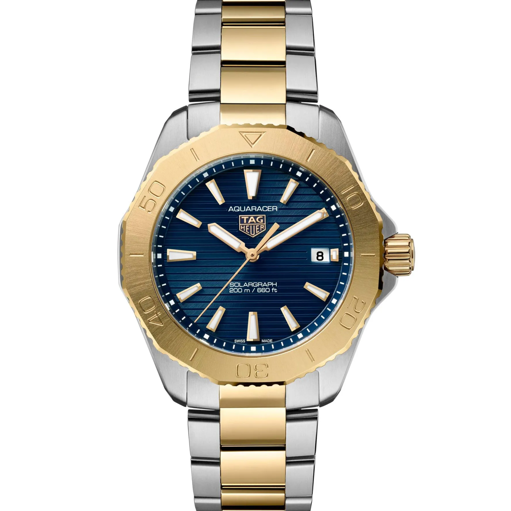 TAG Heuer Aquaracer Professional 200 Solargraph 40mm 18K Yellow Gold Men’s Watch