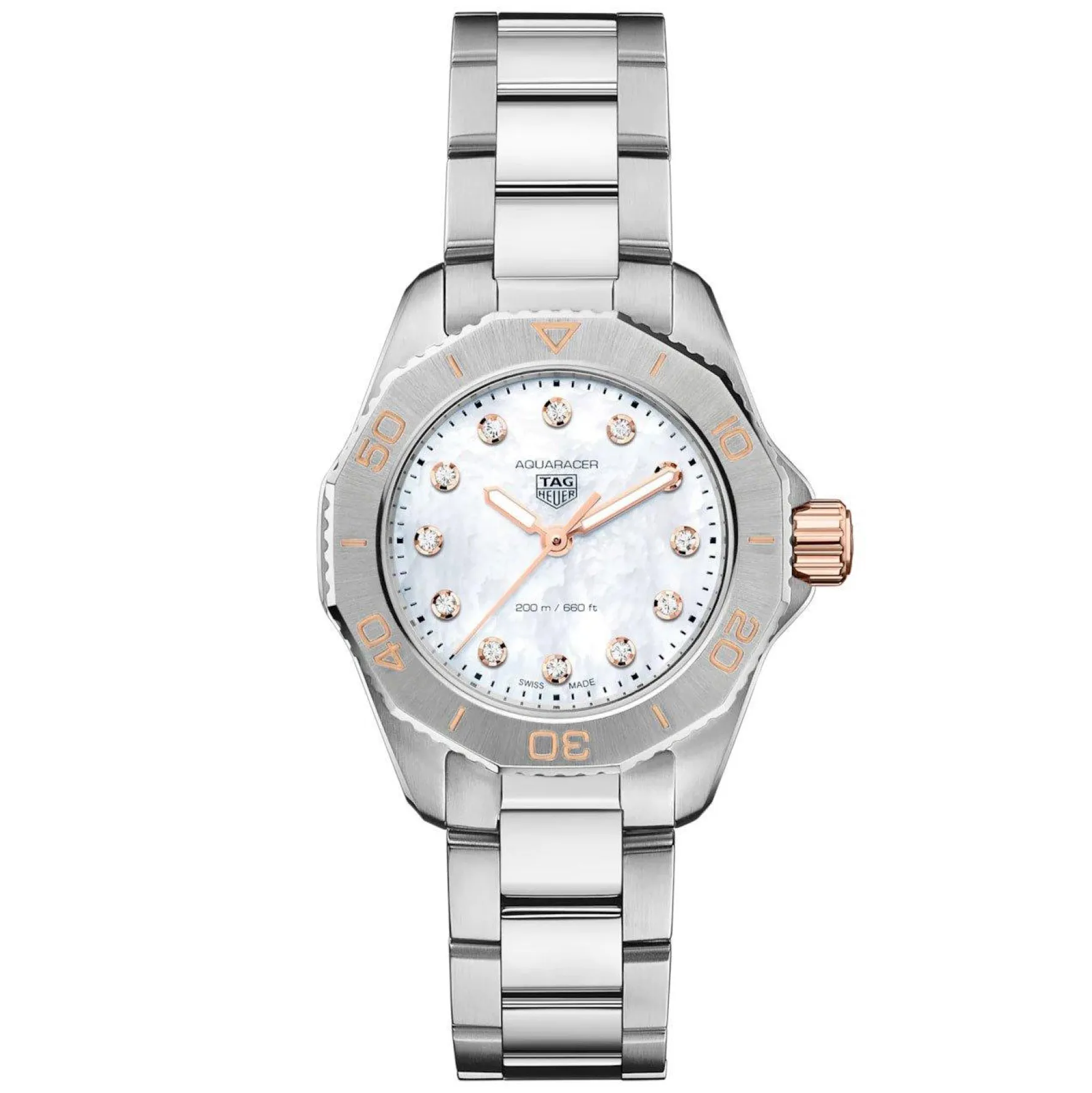 TAG Heuer Aquaracer Professional 200 30mm Mother of Pearl Diamond Ladies Watch