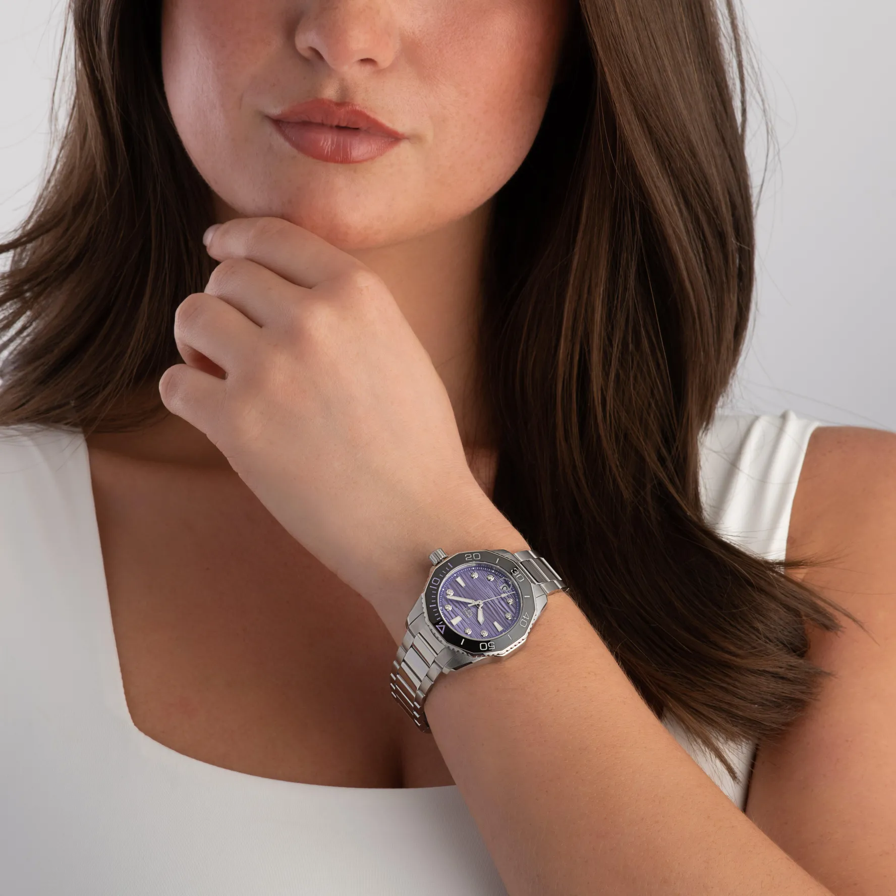 TAG Heuer Aquaracer Professional 300 Date 36mm Diamond Automatic Ladies Watch