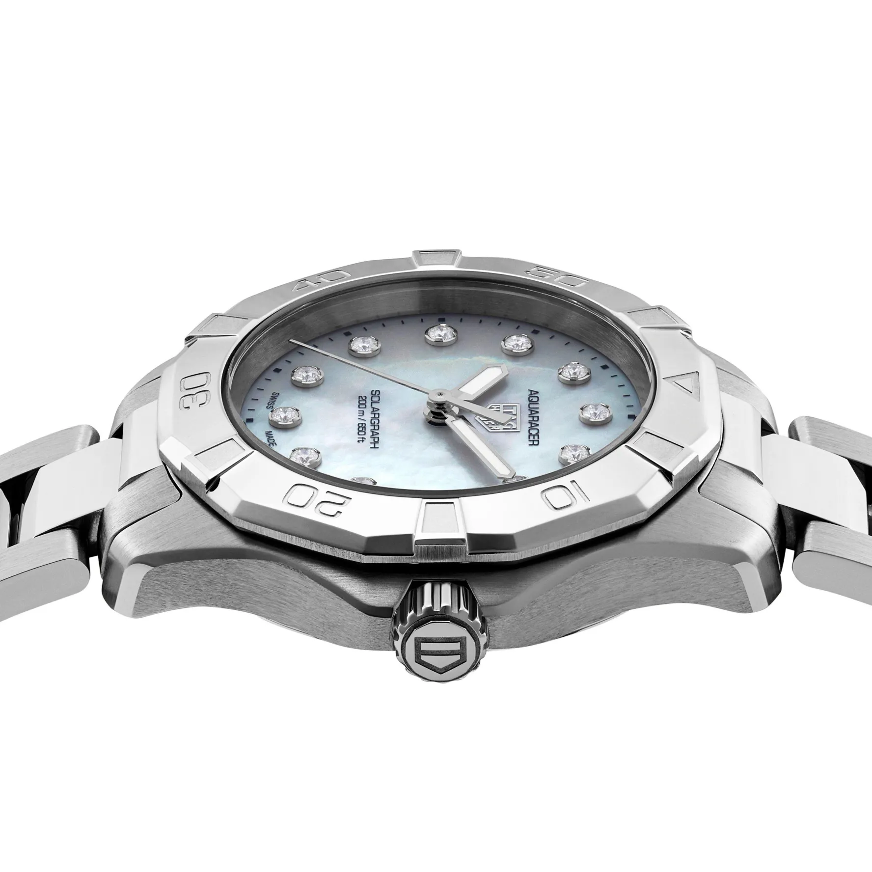 TAG Heuer Aquaracer Professional 200 Solargraph 34mm Diamond Ladies Watch