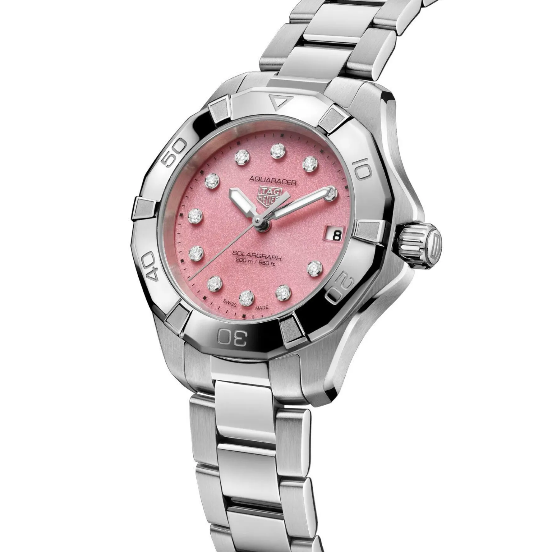 TAG Heuer Aquaracer Professional 200 Solargraph 34mm Diamond Watch
