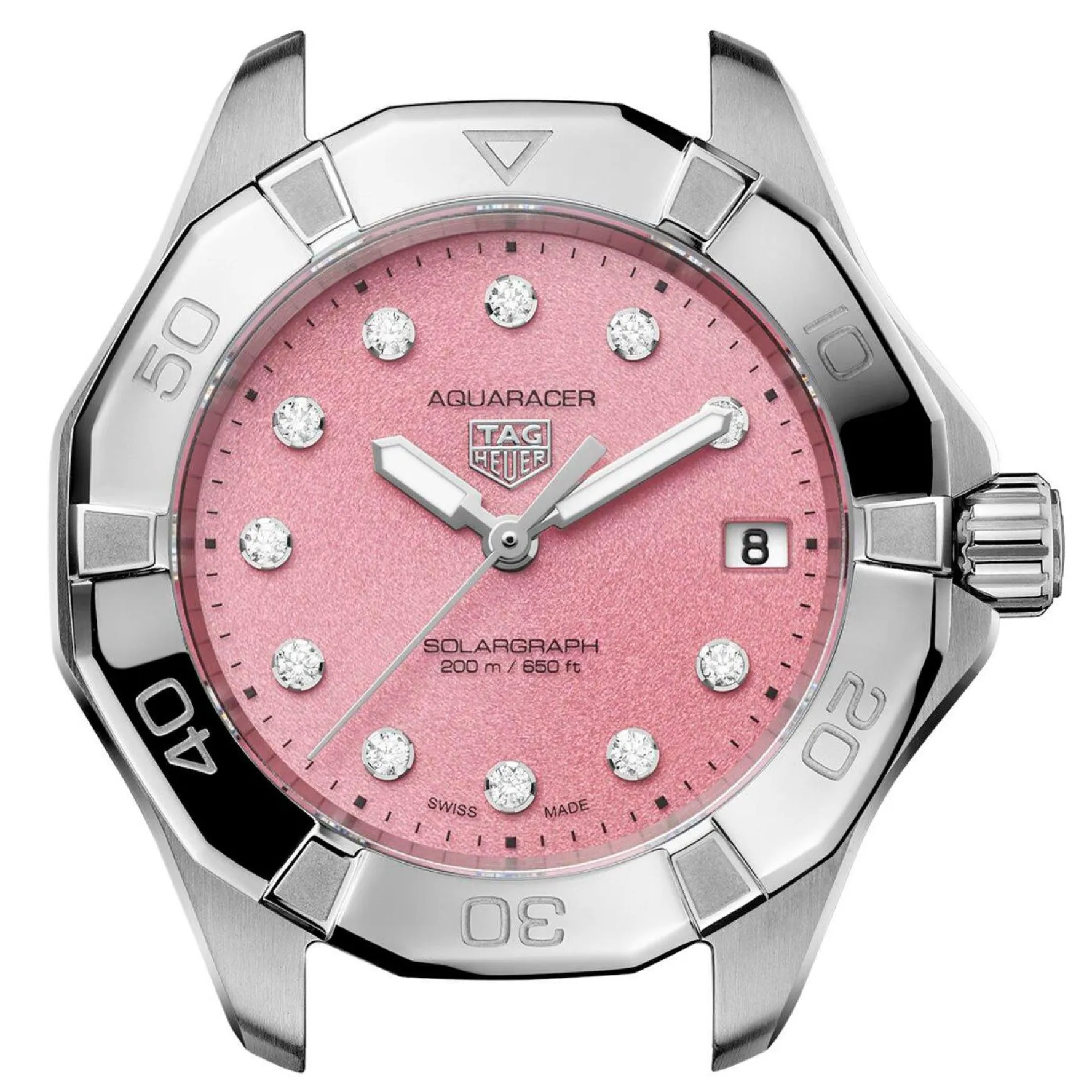 TAG Heuer Aquaracer Professional 200 Solargraph 34mm Diamond Watch