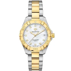 TAG Heuer Aquaracer Quartz Ladies Mother of Pearl Steel and 18K Yellow Gold 32mm Watch