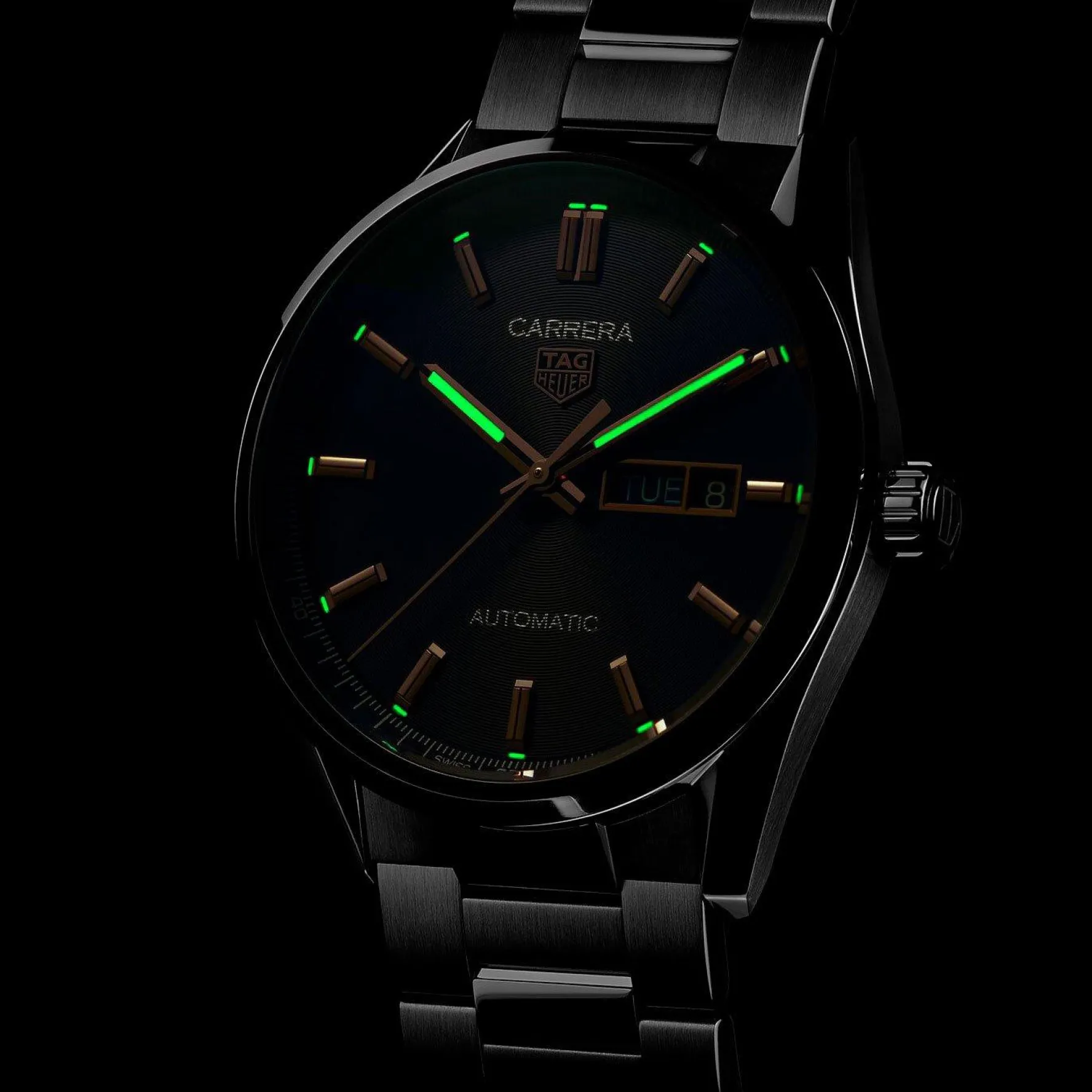 TAG Heuer Carrera Calibre 5 Automatic Mens Black Steel Watch