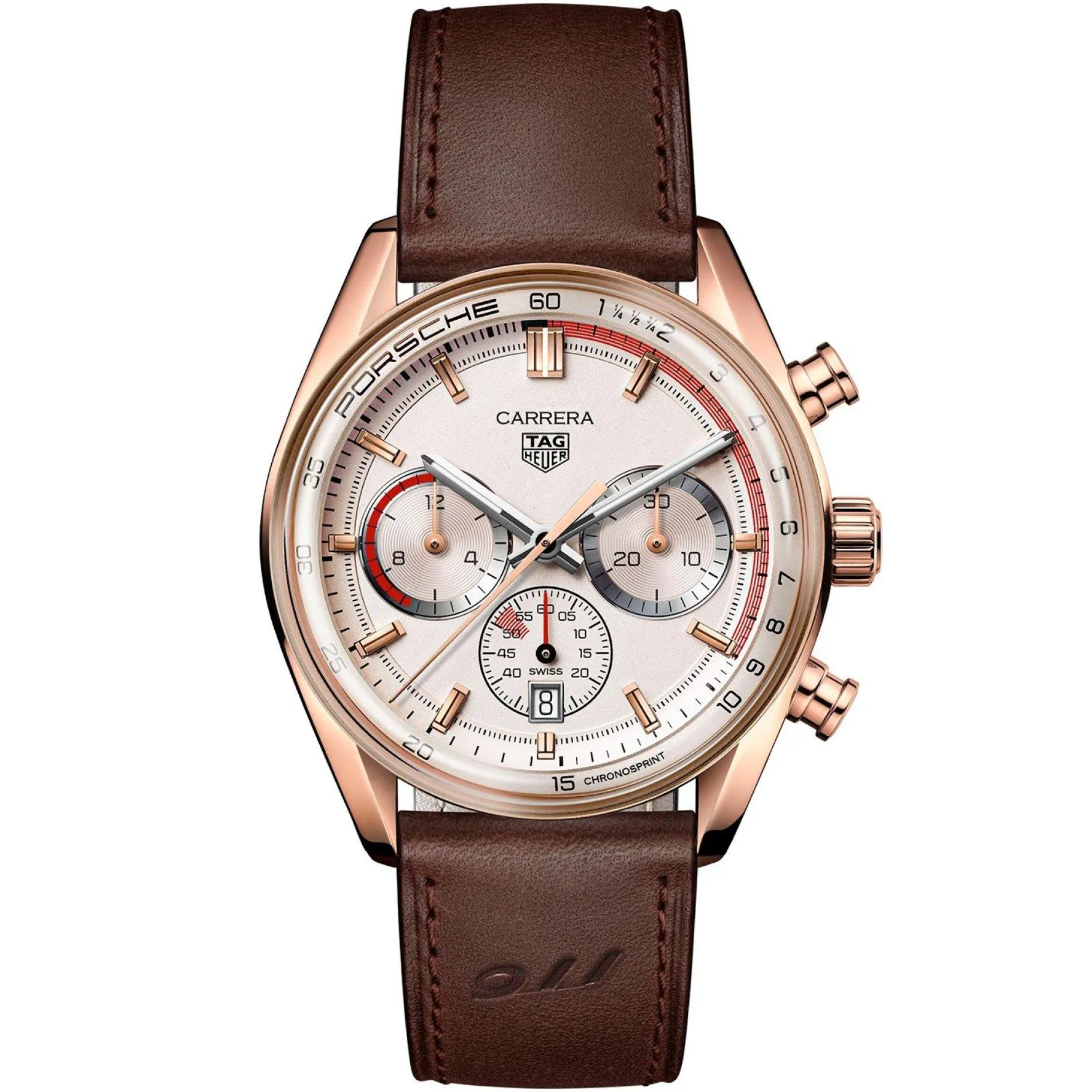TAG Heuer Carrera Chronosprint X Porsche 42mm 18K Rose Gold Automatic Men's Watch