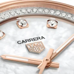 TAG Heuer Carrera Date 36mm Stainless Steel and 18K Rose Gold Diamond Automatic Ladies Watch