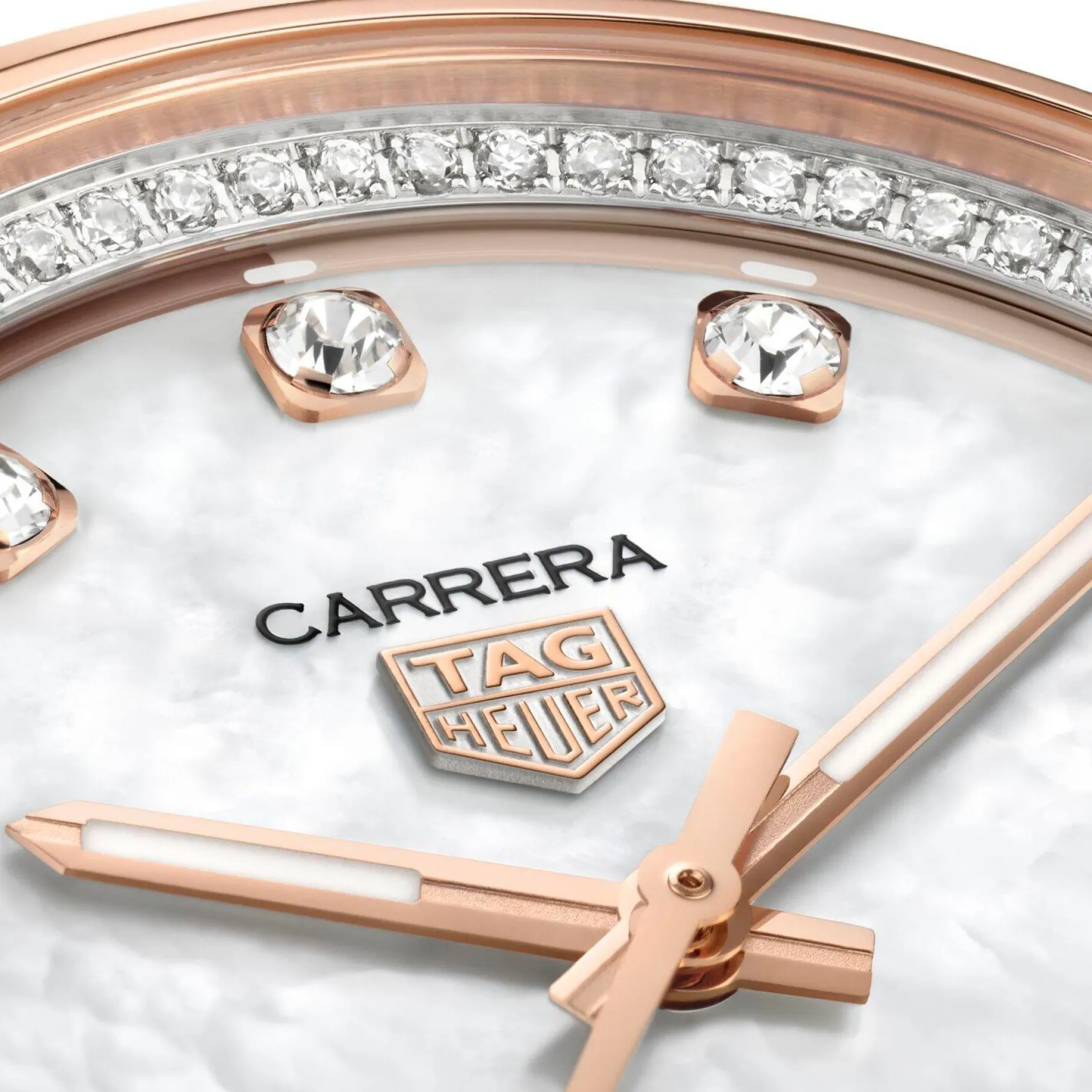 TAG Heuer Carrera Date 36mm Stainless Steel and 18K Rose Gold Diamond Automatic Ladies Watch