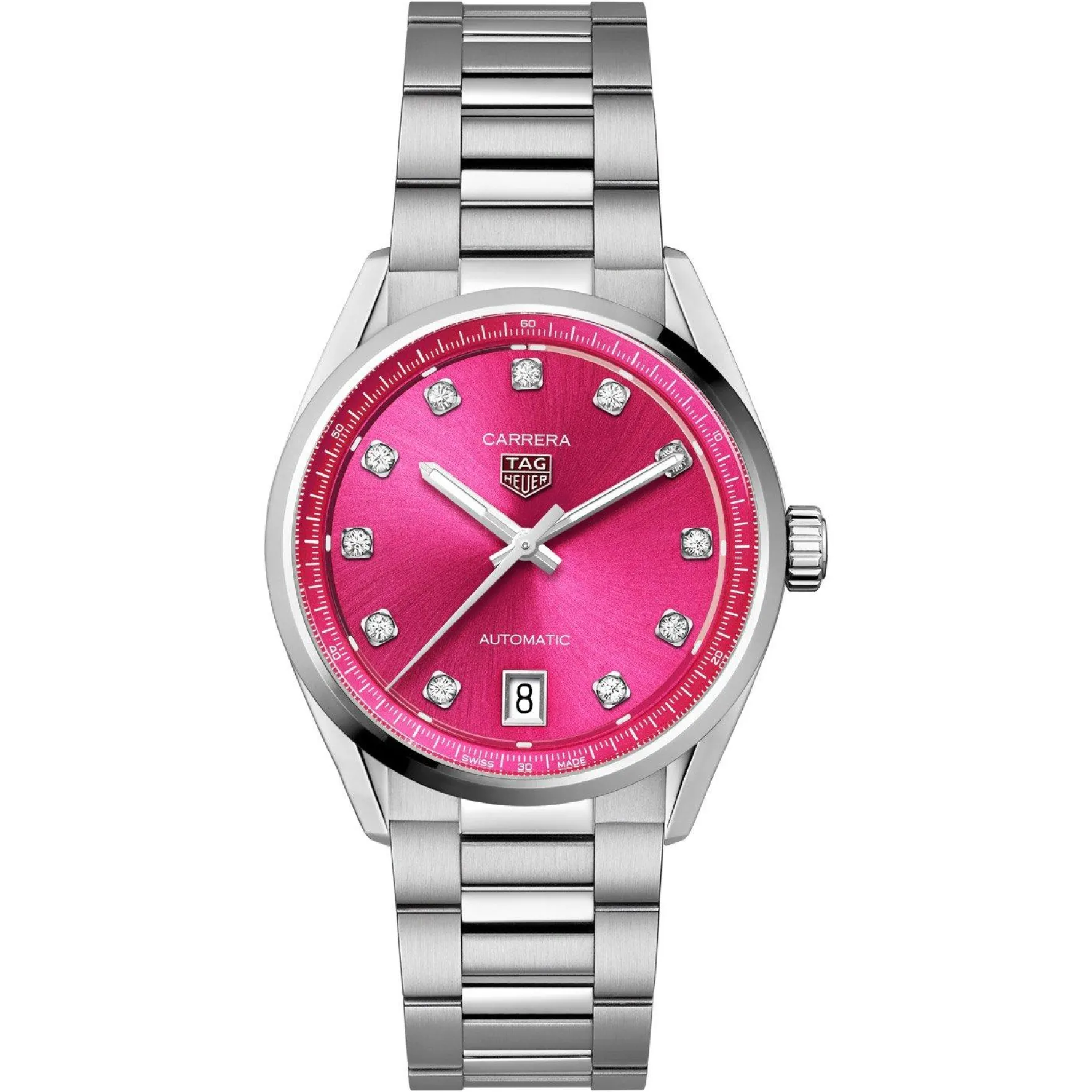 TAG Heuer Carrera Date 36mm Diamond Automatic Ladies Watch