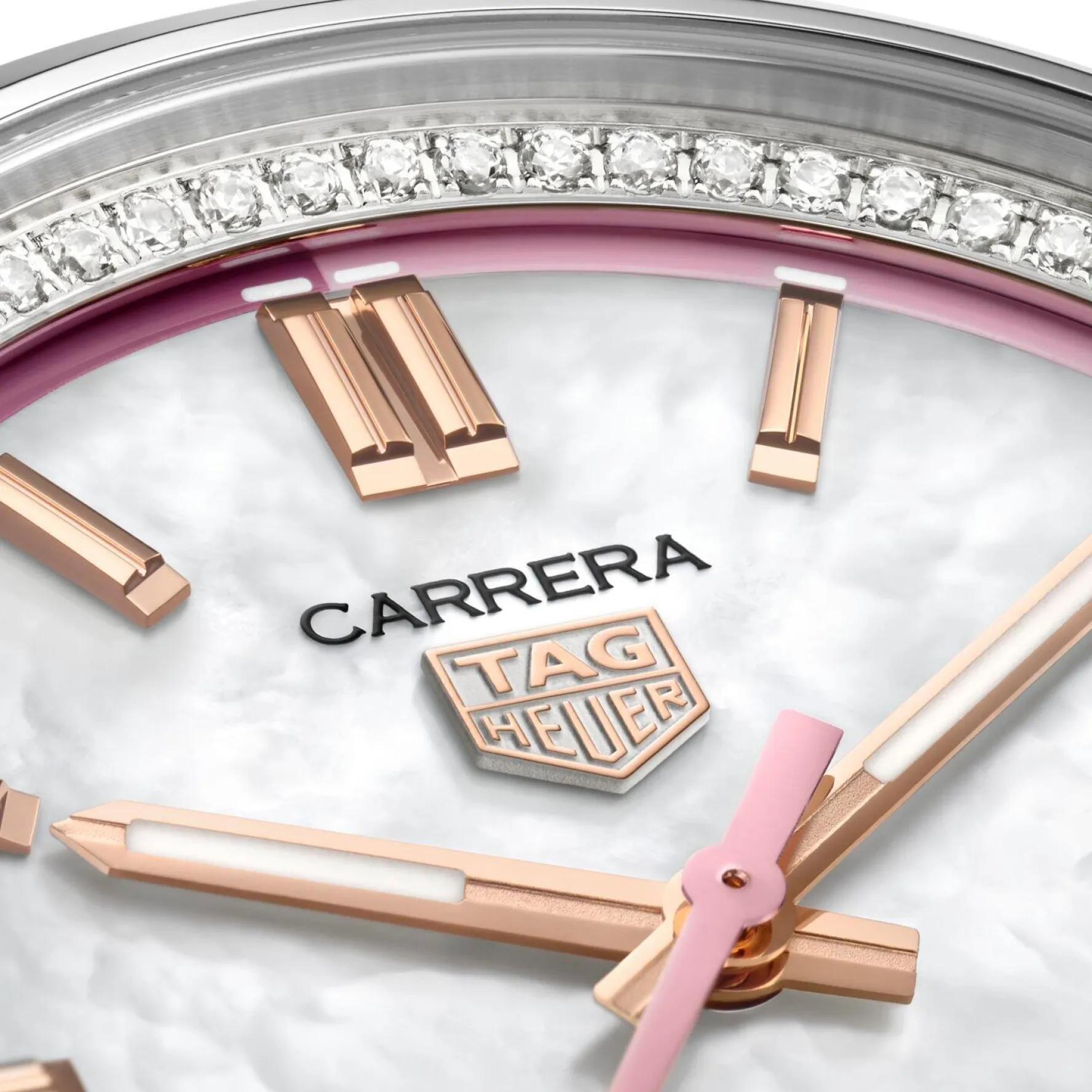 TAG Heuer Carrera Date 36mm Diamond Mother of Pearl Automatic Ladies Watch