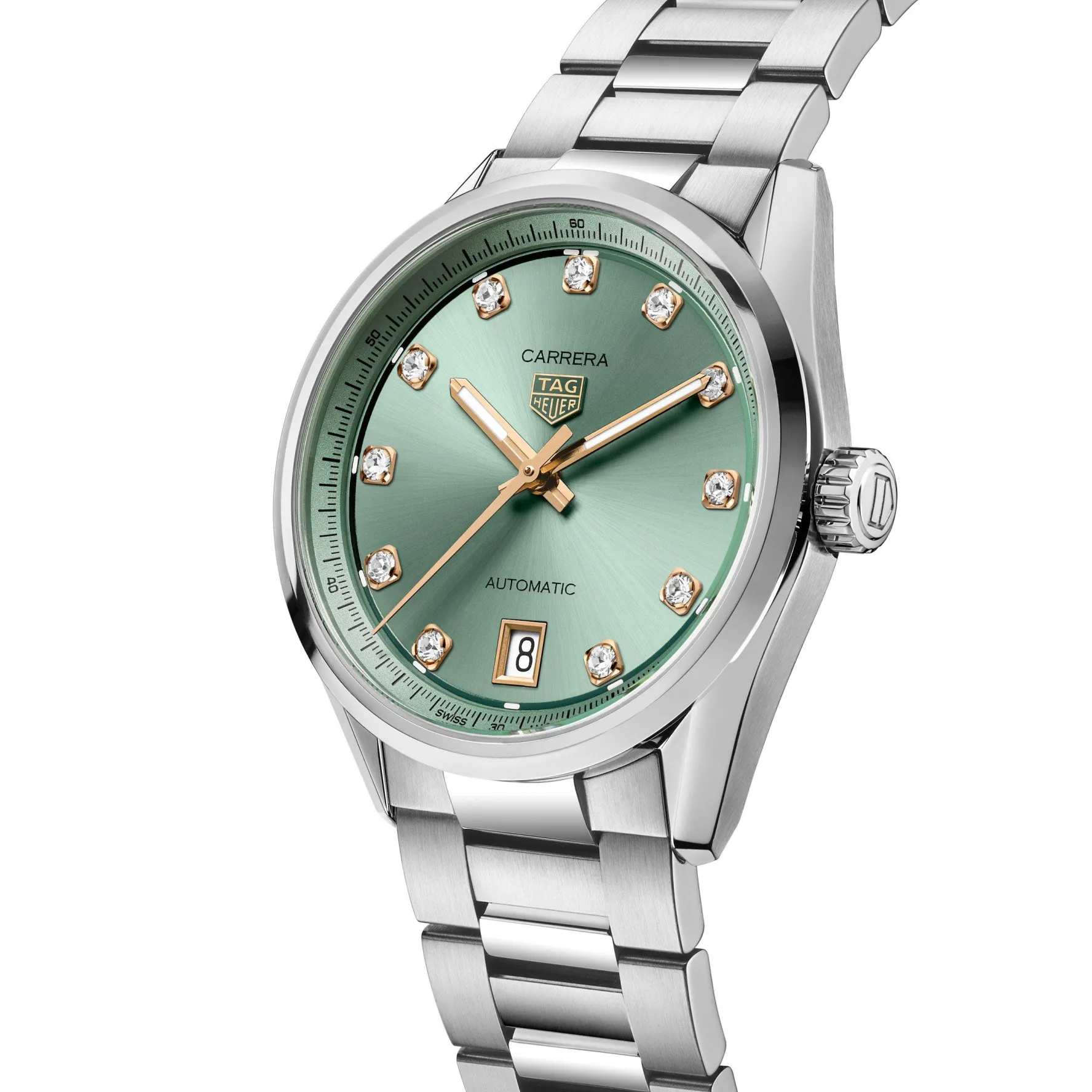 TAG Heuer Carrera Date 36mm Diamond Automatic Ladies Watch