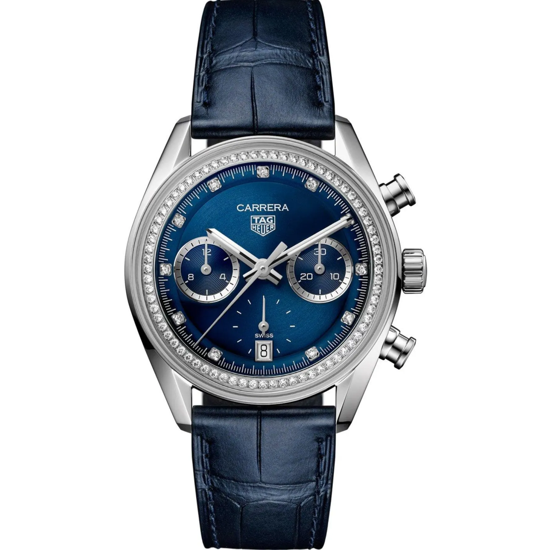 TAG Heuer Carrera Glassbox Precious 39mm Diamond Chronograph Automatic Ladies Watch