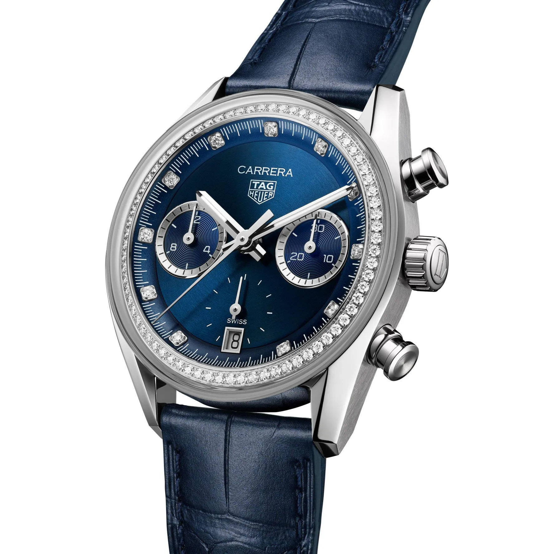 TAG Heuer Carrera Glassbox Precious 39mm Diamond Chronograph Automatic Ladies Watch