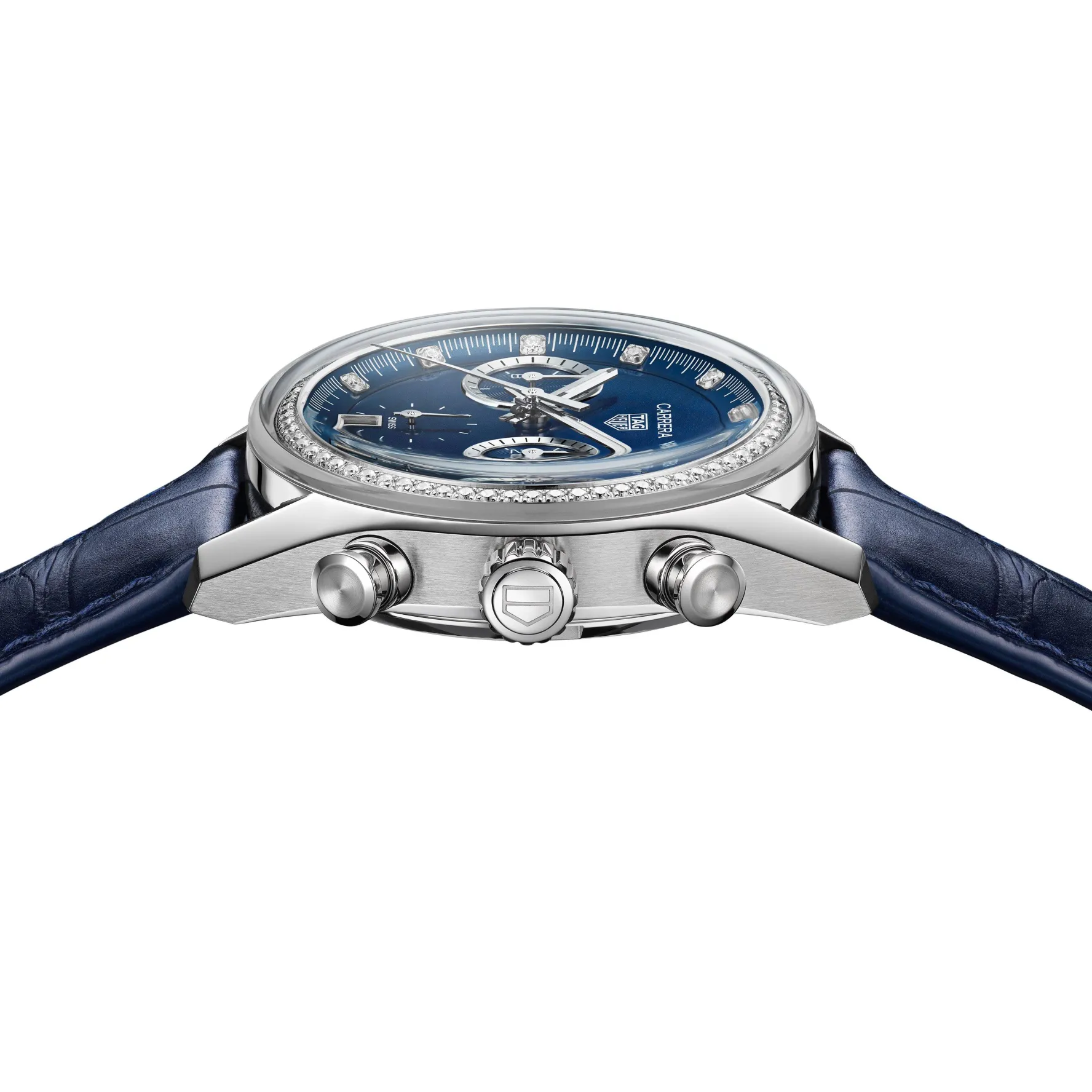 TAG Heuer Carrera Glassbox Precious 39mm Diamond Chronograph Automatic Ladies Watch