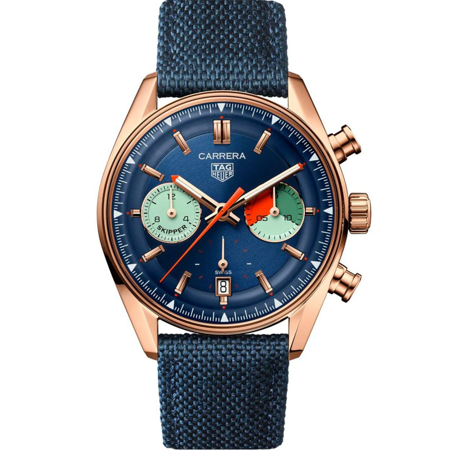 TAG Heuer Carrera Skipper 39mm 18K Rose Gold Chronograph Automatic Men’s Watch