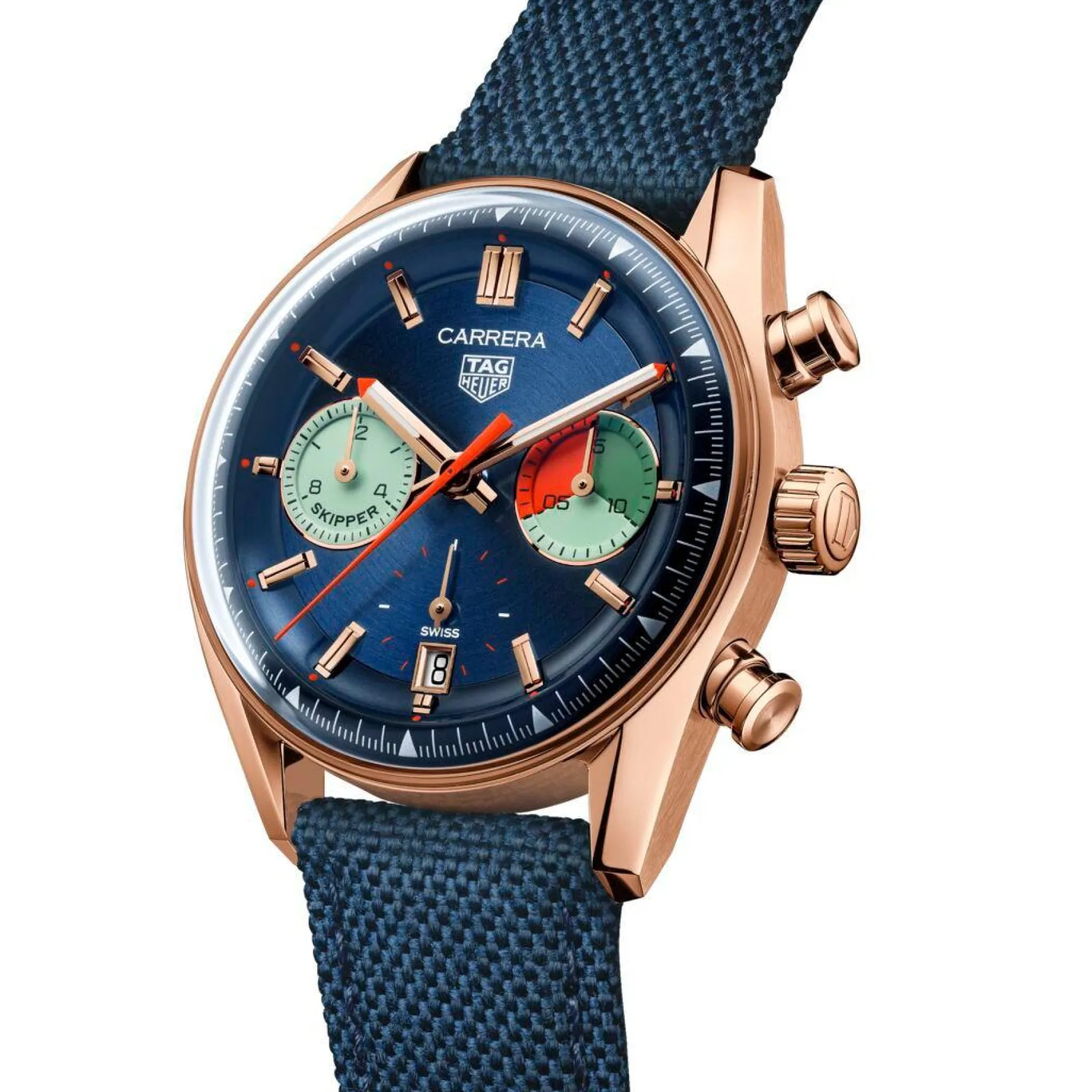 TAG Heuer Carrera Skipper 39mm 18K Rose Gold Chronograph Automatic Men’s Watch