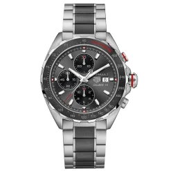 TAG Heuer Formula 1 Calibre 16 Automatic Men's Grey Steel and Black Ceramic Chronograph 44mm Watch