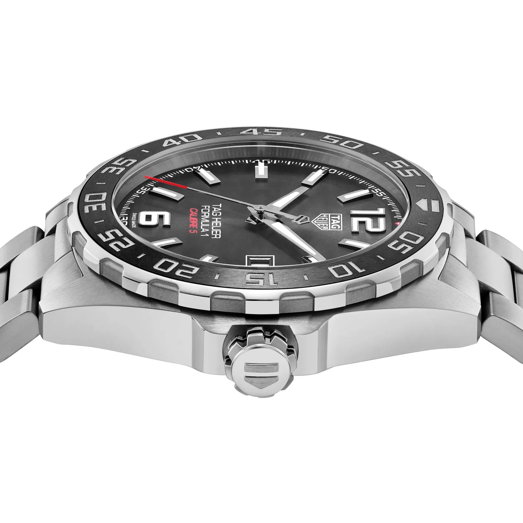 TAG Heuer Formula 1 Calibre 5 Automatic Men's Grey Steel Chronograph 43mm Watch