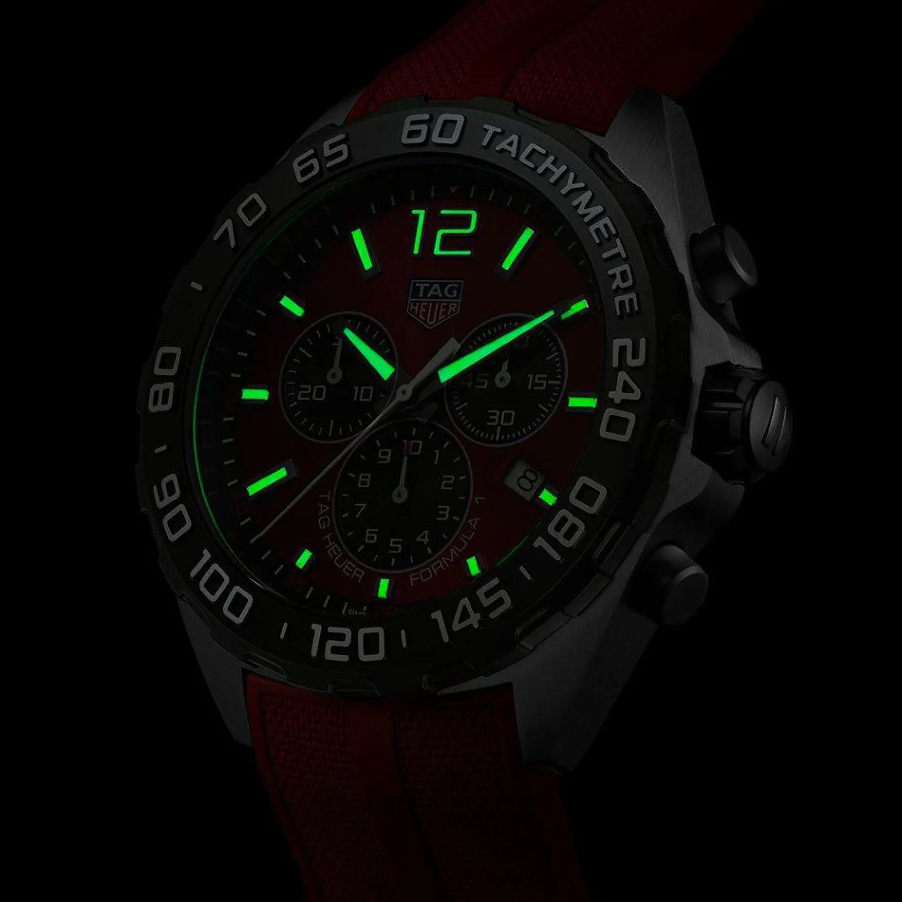 TAG Heuer Formula 1 Chronograph 43mm Red Rubber Strap Men’s Watch