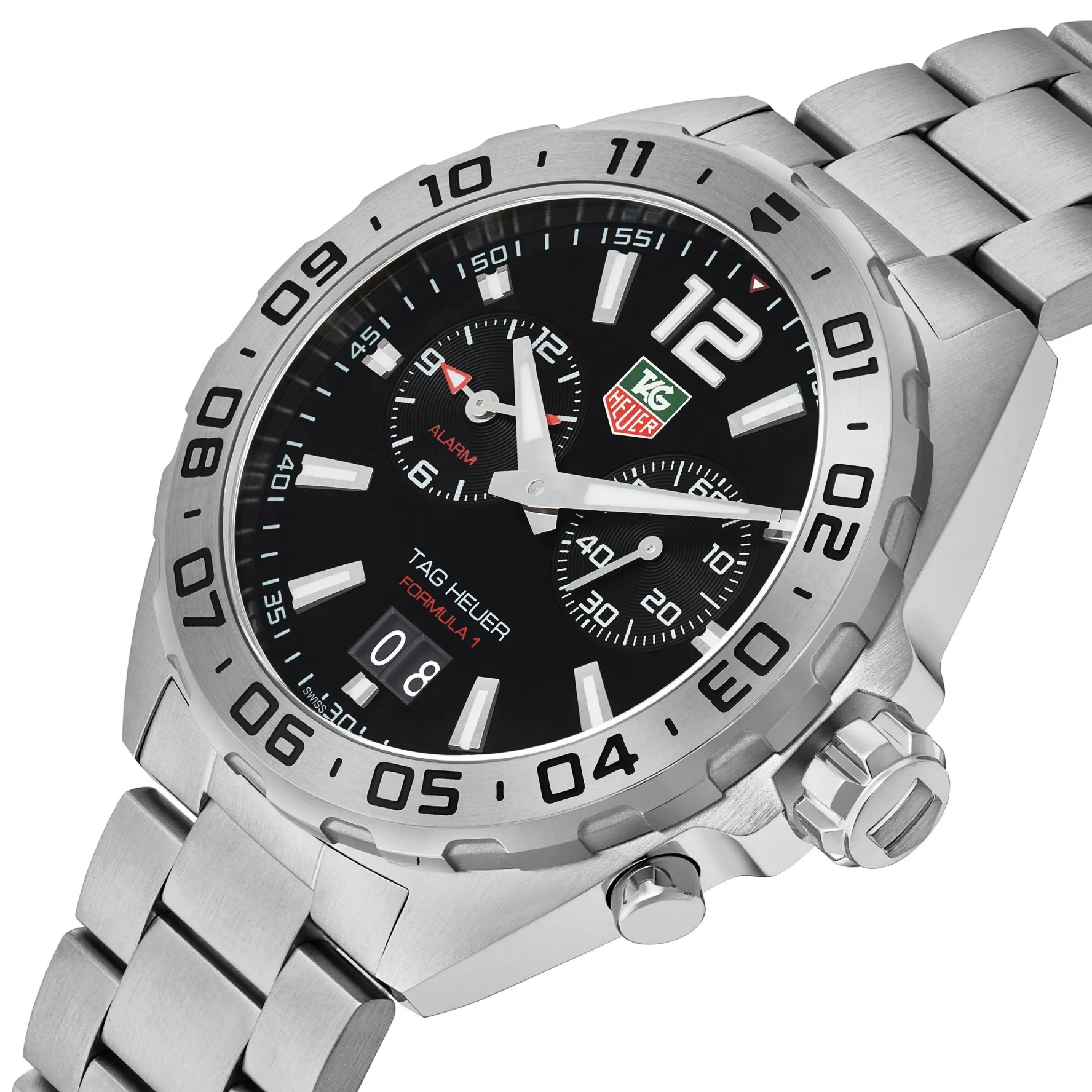 TAG Heuer Formula 1 Quartz Men's Black Steel Alarm 41mm Watch