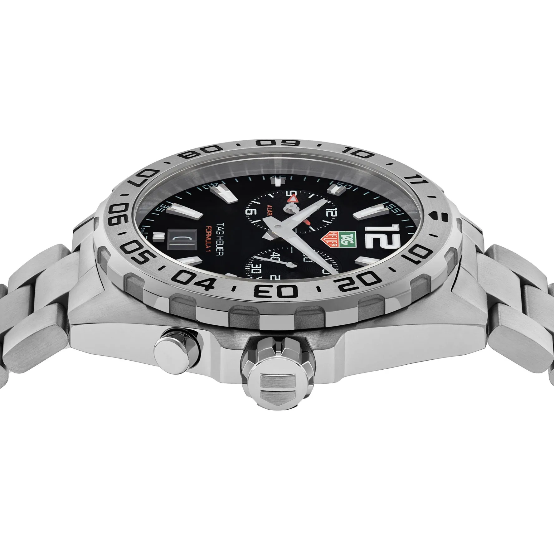 TAG Heuer Formula 1 Quartz Men's Black Steel Alarm 41mm Watch