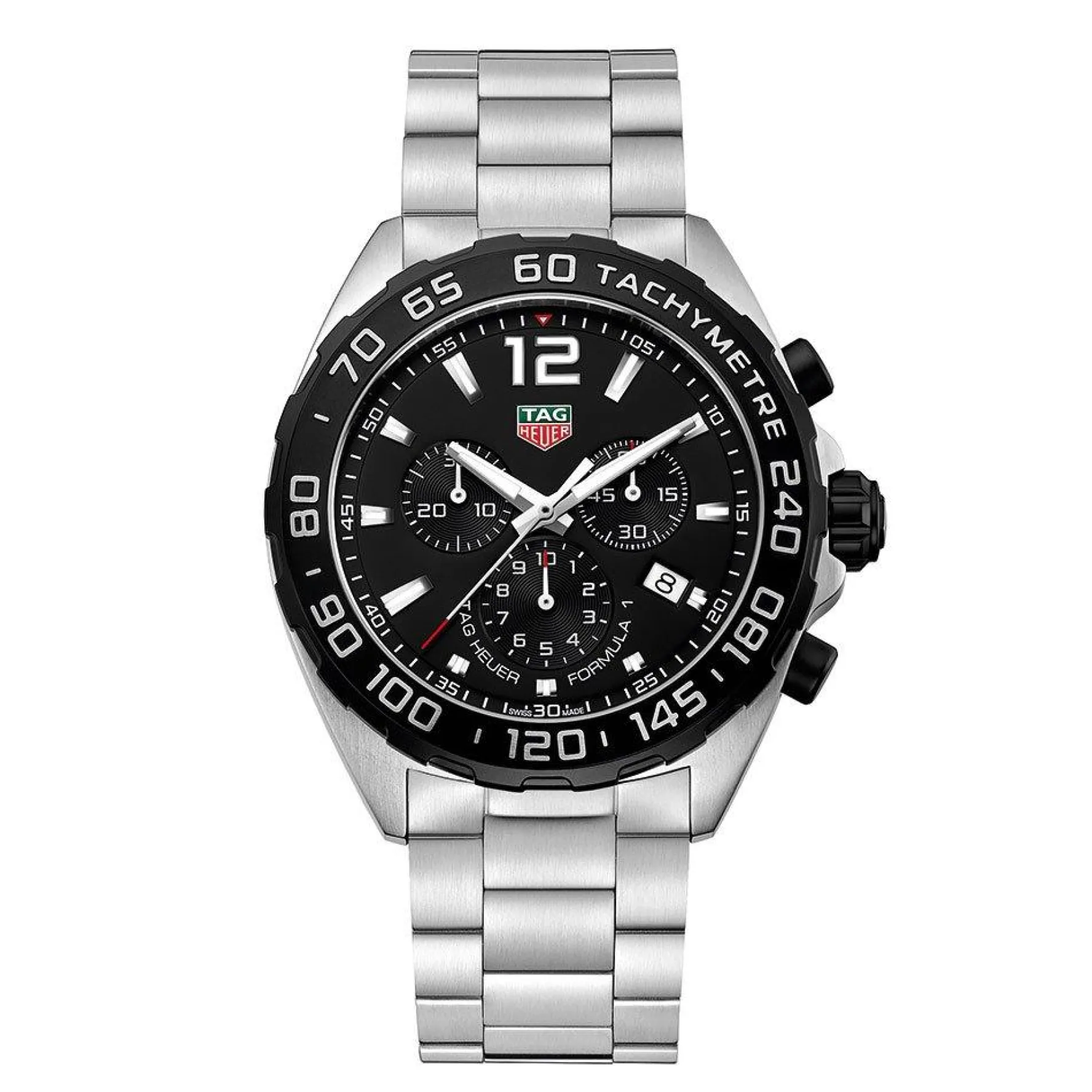 TAG Heuer Formula 1 Quartz Men's Black Steel Chronograph 43mm Watch
