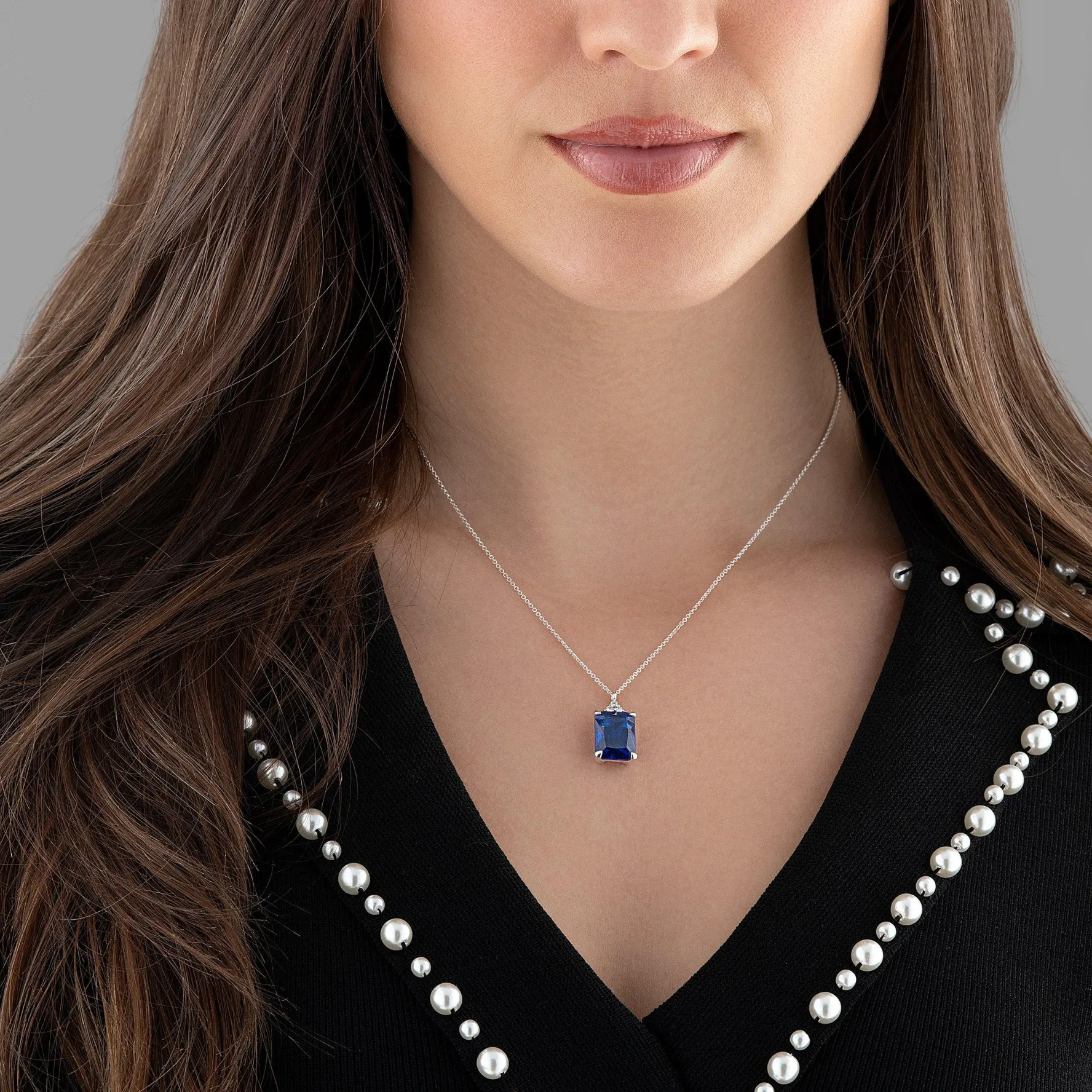 Thomas Sabo Blue Crystal Necklace