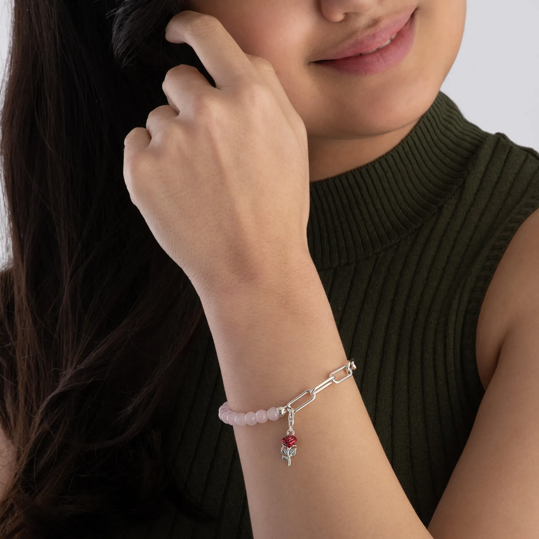 Thomas Sabo Charmista Club Silver Red Rose Charm