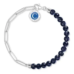 Thomas Sabo Charmista Club Silver Cubic Zirconia Blue Charm Bracelet