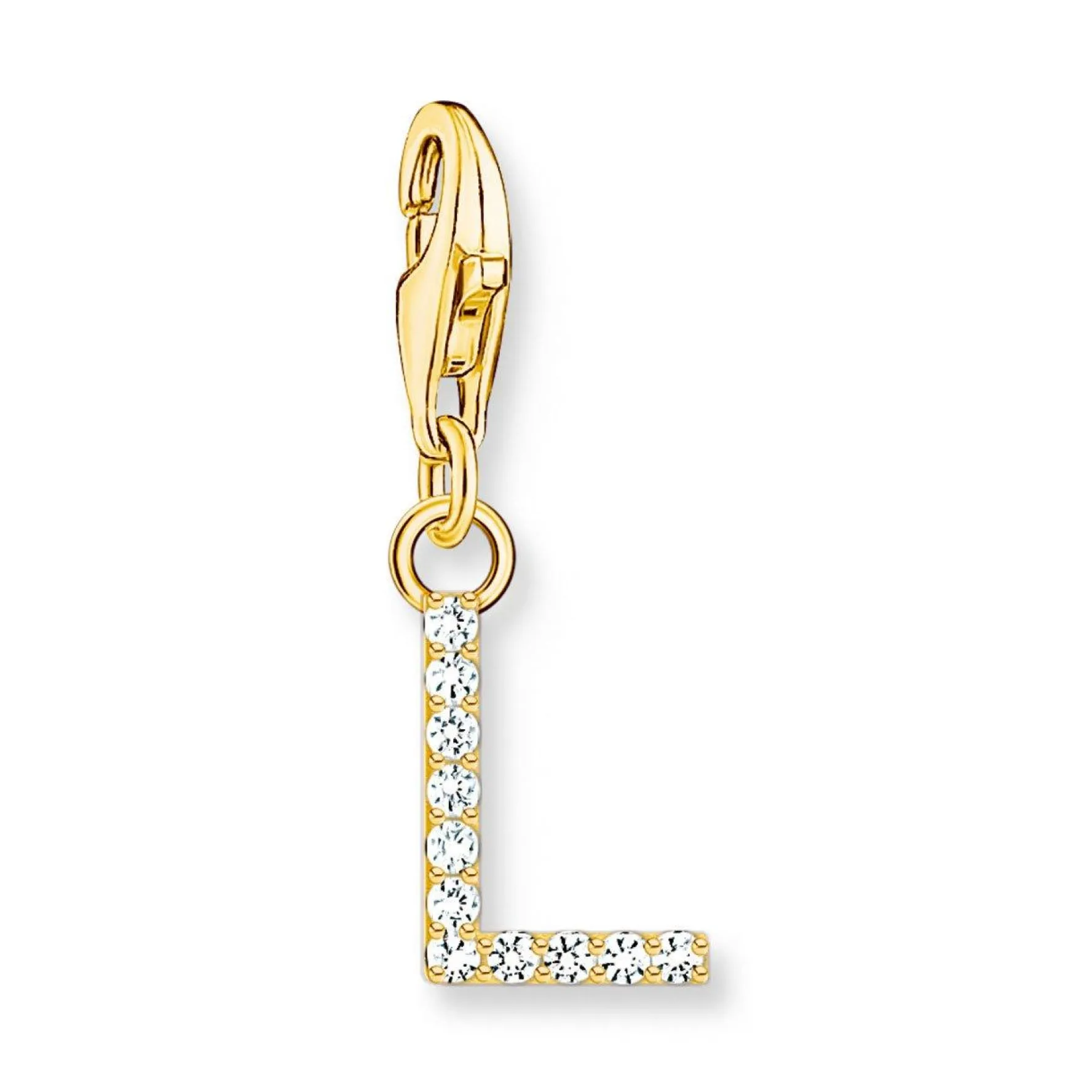 Thomas Sabo 18ct Gold Plated Cubic Zirconia Initial L Charm