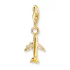 Thomas Sabo 18ct Gold Plated Aeroplane Charm