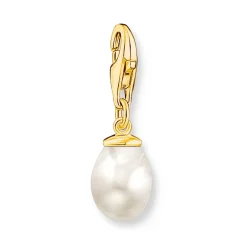 Thomas Sabo 18ct Gold Plated Pearl Charm