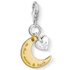 Thomas Sabo Generation Charm Club Silver & 18ct Gold Plated Moon Charm