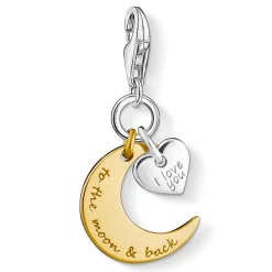 Thomas Sabo Generation Charm Club Silver & 18ct Gold Plated Moon Charm