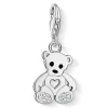 Thomas Sabo Generation Charm Club Silver Cubic Zirconia Teddy Bear Charm